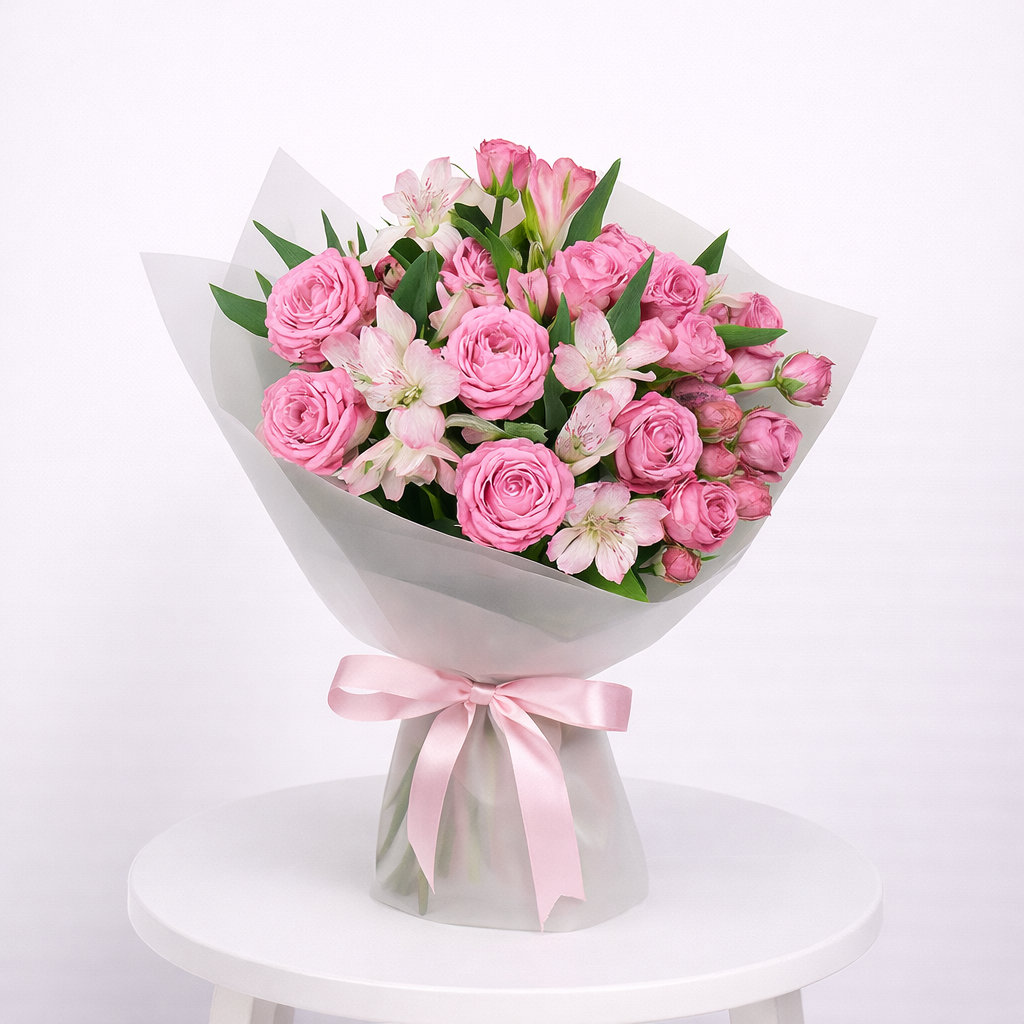 Blush Rose Trio Bouquet