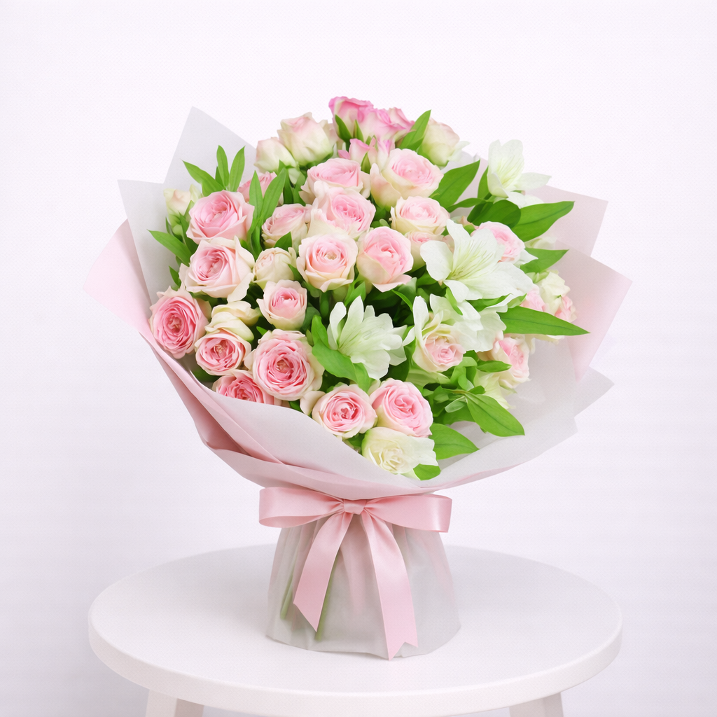 Baby Rose & Alstroemeria Bliss