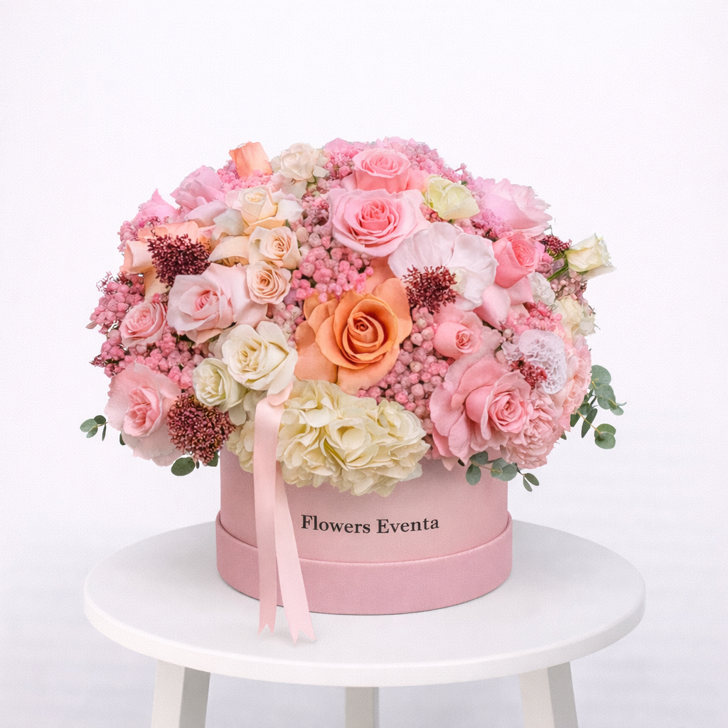 Grand Blush Garden Hatbox