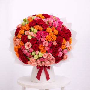 Grand Mixed Rose Bouquet – 110 Roses