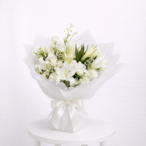 White Lily & Spray Rose Elegance Bouquet